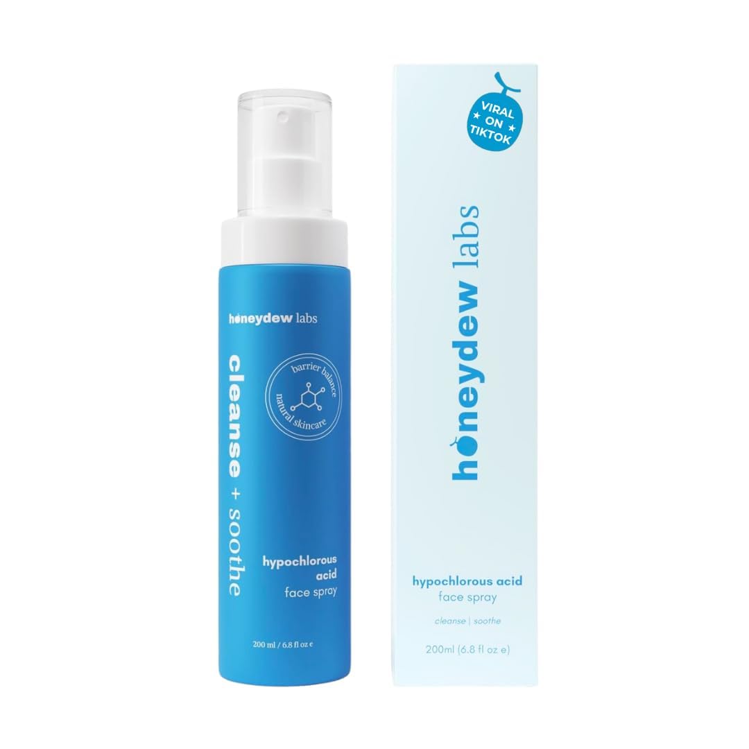 Honeydew Labs Hypochlorous Acid Spray – HOCl Face & Skin Mist for Acne, Eczema & Irritation – Multi-Purpose Skin Repair – Eyelid Cleanser, Post-Workout, Post-Procedure, Scalp & Sensitive Skin – 6.8 oz