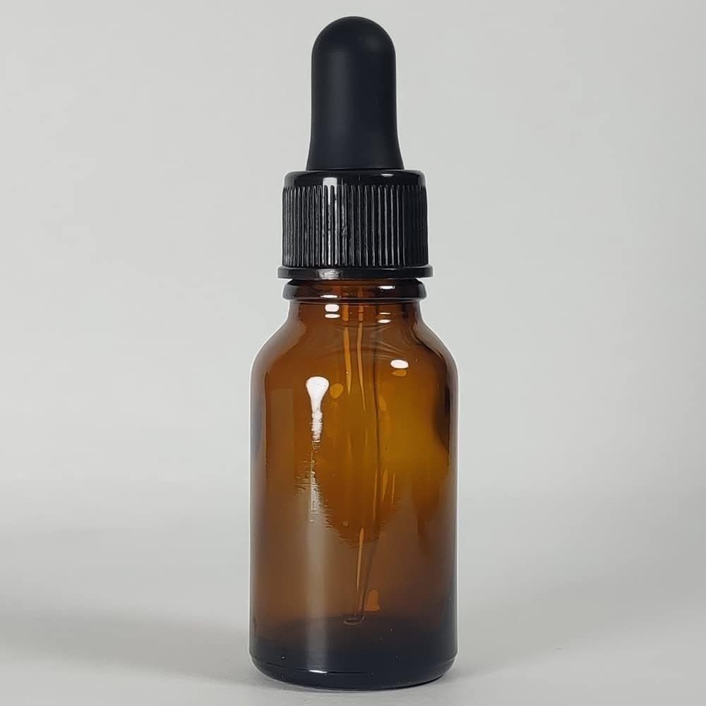 48Pack 15ml (1/2 oz) Glass Dropper Bottle. Essential Oil Bottle With Glass Eye Droppers. For Lab Bottles, Alcohol Bottles And Sterilize Water Bottles (Amber)