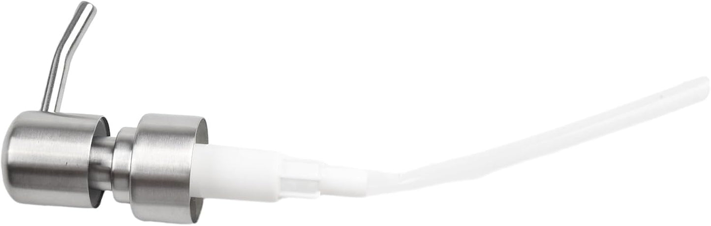 Metal Soap Dispenser Pump Head Replacement Pump for Your Soap or Lotion Dispenser, 304 Stainless Steel Replacement Pump for Liquid Hand Soap Dispensers(Satin Silver)