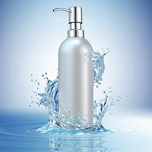 Soap and Lotion Dispenser Pumps, Stainless Steel Replacement Lotion Pump Parts, Brushed Nickel Metal Soap Dispensers（2 Pack