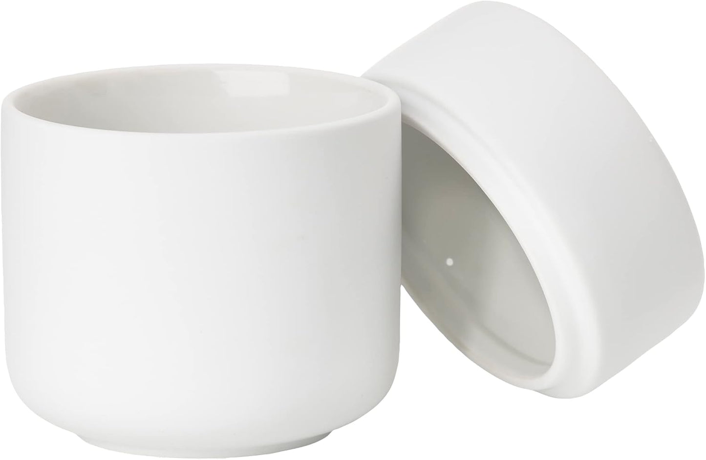 Zone Denmark Ume Taupe Cosmetic Jar - Elegant and Functional Storage Solution for Your Beauty Essentials, Infusing Scandinavian Design into Your Vanity Space (White)