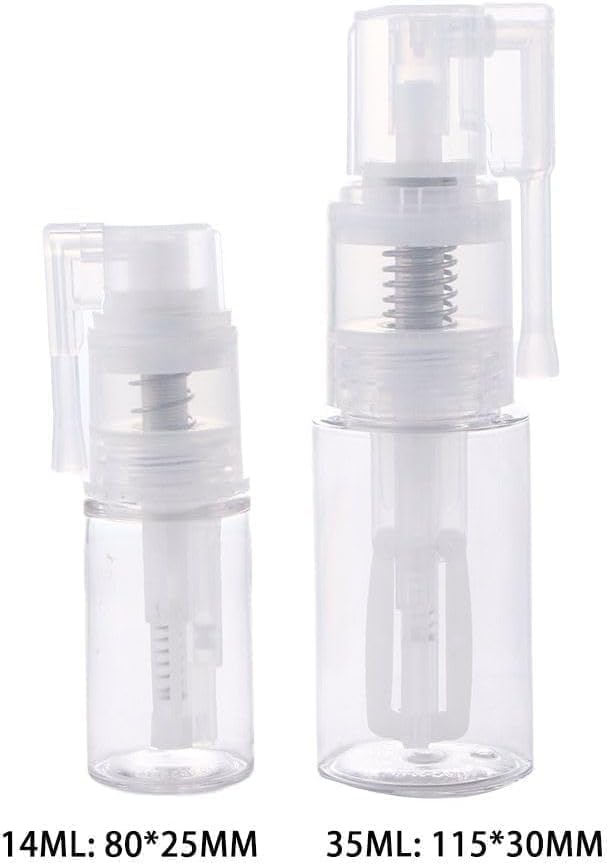 White 14ml Powder Spray Bottle,Refillable Hair Fiber Applicator, Empty Powder Cosmetics Bottles,Glitter Spray Bottle for Craft Scrapbooking Refillable Cosmetic Spray Bottles Tools and Accessories