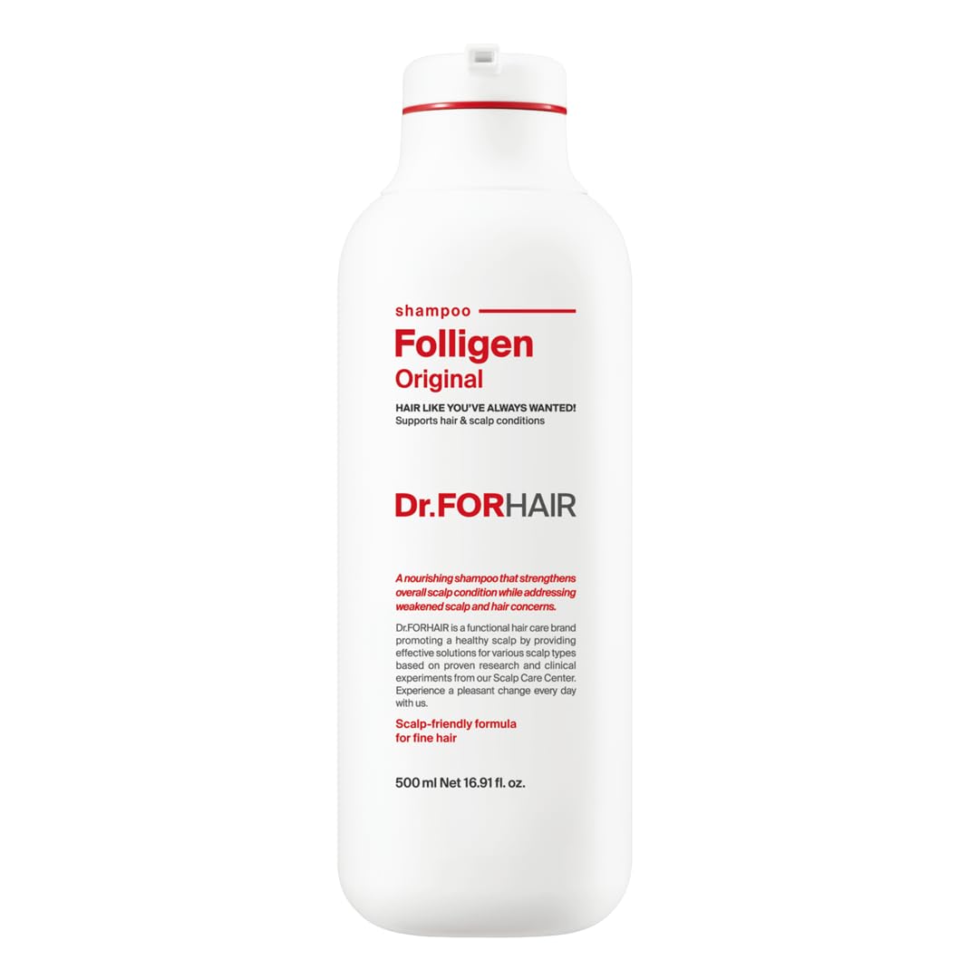Dr.FORHAIR Folligen Shampoo | Korean Hair Care | Clarifying, Anti Dandruff, Scalp | For Hair Thickening & Fuller Looking, 16.91 fl oz