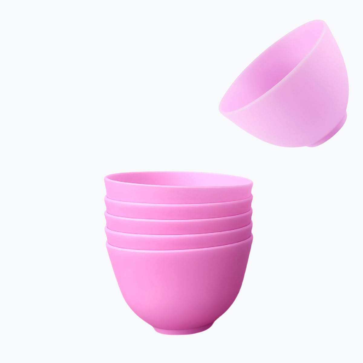 6 Pack Silicone Face Mask Mixing Bowls - Microwave & Freezer Safe, Non-Stick Esthetician Bowls for DIY Skincare, Clay Masks, Hair Color, 3.3-inch Esthetician Supplies(Purple)