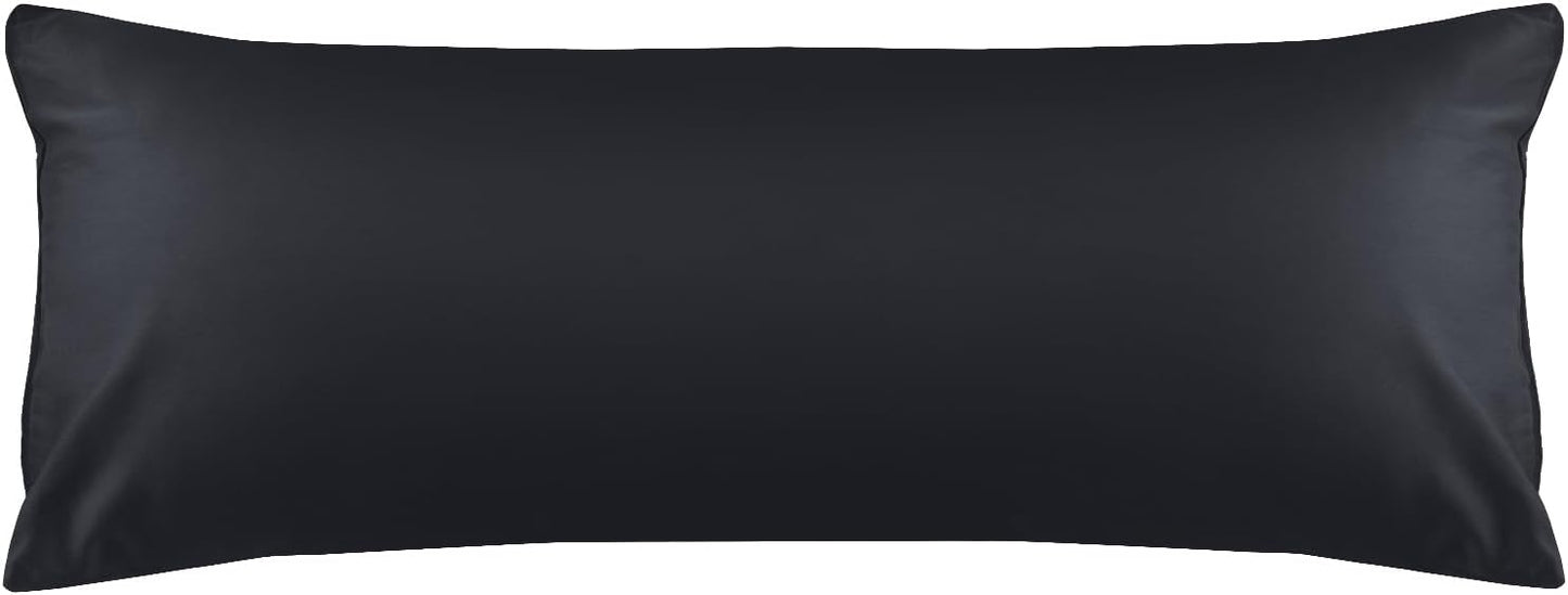 Warmstar Cotton Body Pillow Cover 1 Pack, 600 Thread Count Body Pillow case 20"x54", Long Body Pillow Case Cover Soft Breathable with Envelope Closure,Black