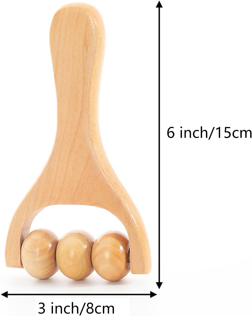 Relax Massage Ball Roller,Multi Functional Handheld Wooden Total Body Massager, Wooden Roller Massager Tool,1 Pieces.