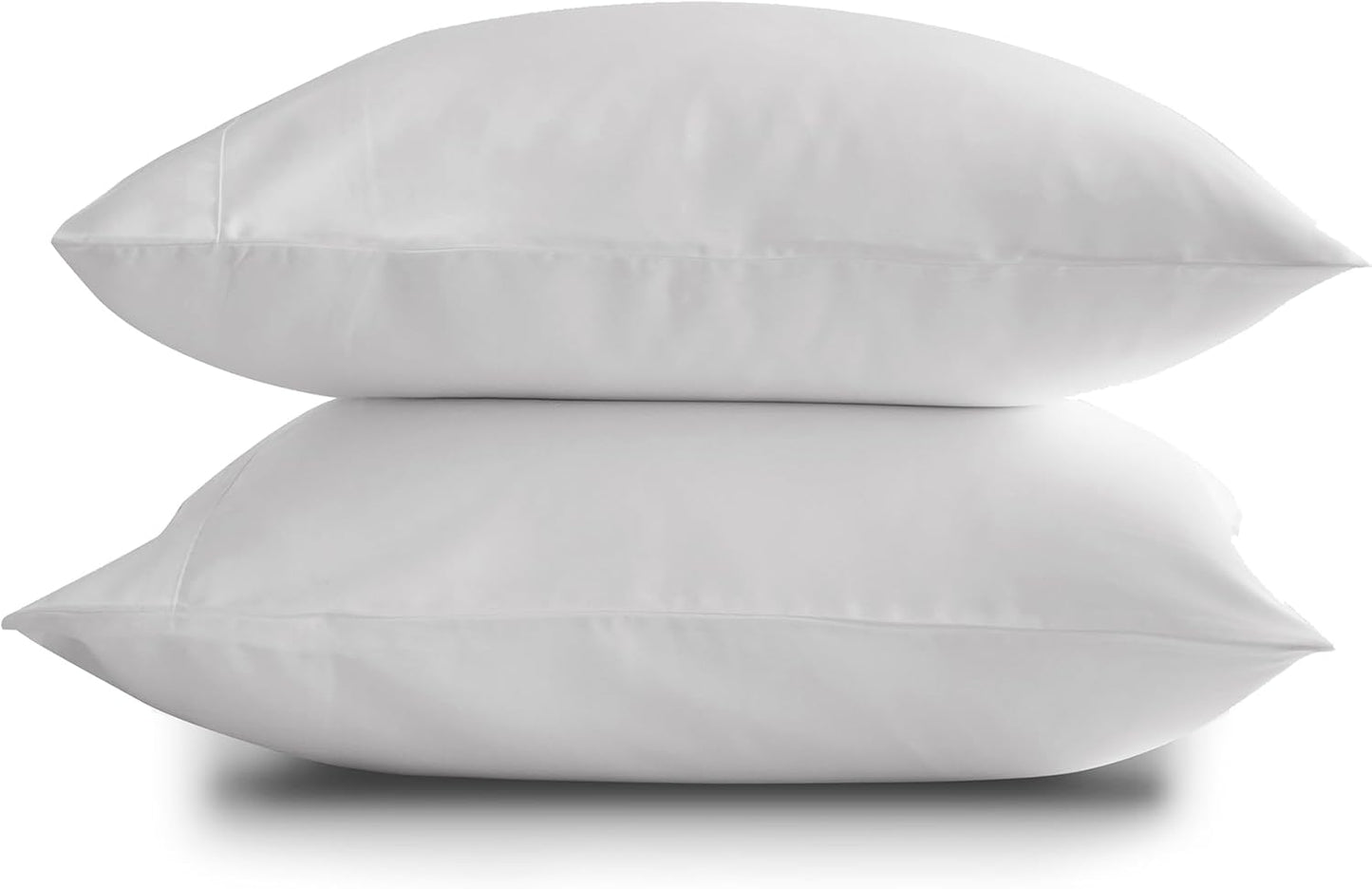 DOZ by SIJO Pillowcase Set, 100% Viscose derived from Organically Grown Bamboo, Buttery Soft, Silky, Breathable, Cooling, Oeko-TEX, High GSM, 2-Pack, Envelope Closure (King, Snow)