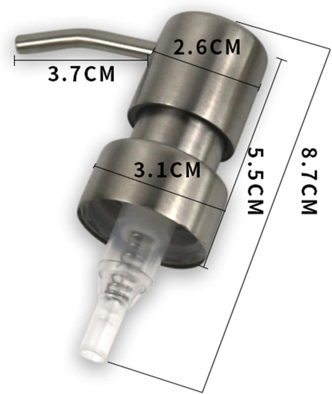 Minimalist Style Liquid Soap Dispenser for Bathroom Kitchen,Stainless Steel Liquid Hand Soap Dispenser Foam Nozzle Pump Bottle Press Head - Stainless Steel Countertop Soap Dispensers and Holders