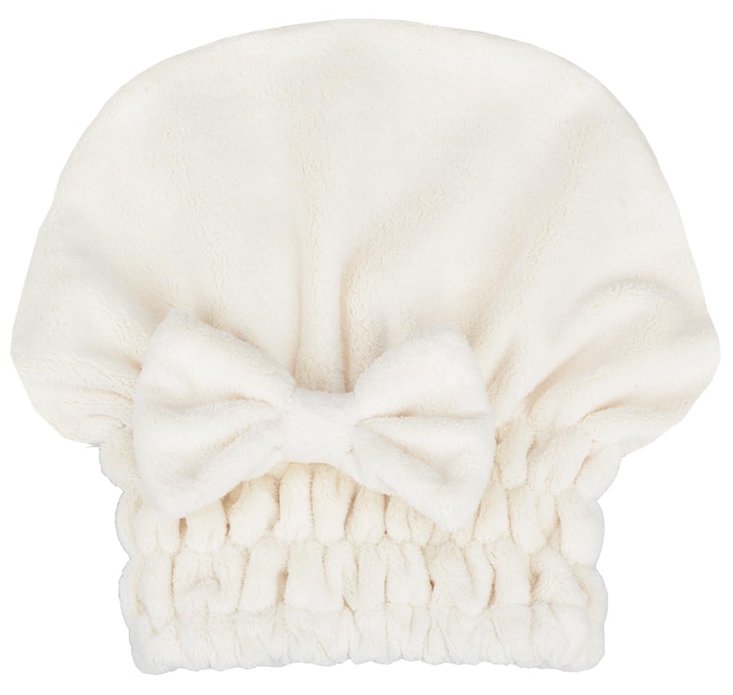 Microfiber Hair Drying Towels Head wrap with Bow-Knot Shower Cap Hair Turban hairWrap Bath Cap for Curly Long & Wet Hair Gift for Women