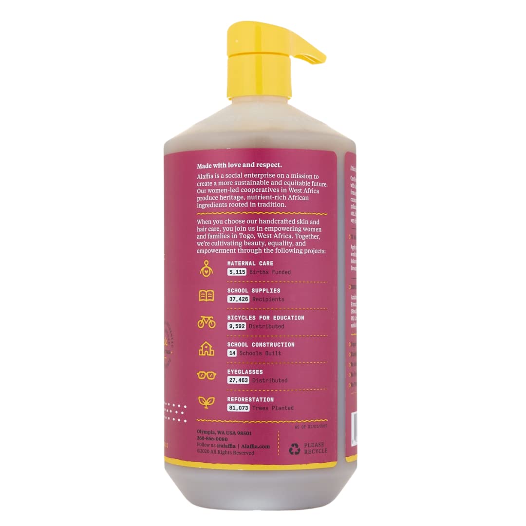Alaffia EveryDay Shea Body Wash, Naturally Moisturizing Cleanser for All Skin Types with Fair Trade Shea Butter, Neem & Coconut Oil, Passion Fruit 32 fl oz