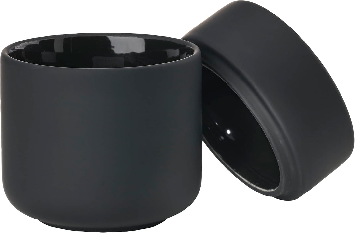 Zone Denmark Ume Taupe Cosmetic Jar - Elegant and Functional Storage Solution for Your Beauty Essentials, Infusing Scandinavian Design into Your Vanity Space (Black)