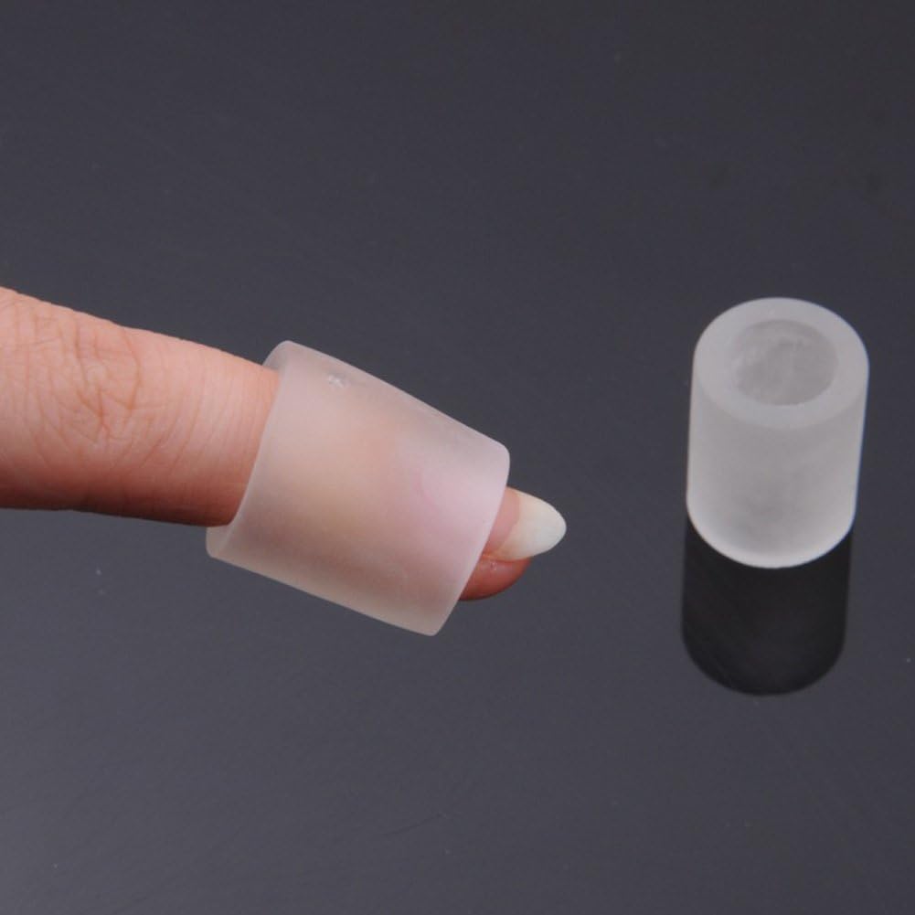 Pinky Gel Toe Protectors 10 Pcs Silicone Small Toe Sleeves Tubes Toe Caps Pads Great for Bunion Blisters, Corns, Hammer Toes, Toenails Loss, Friction Pain Relief Women Men