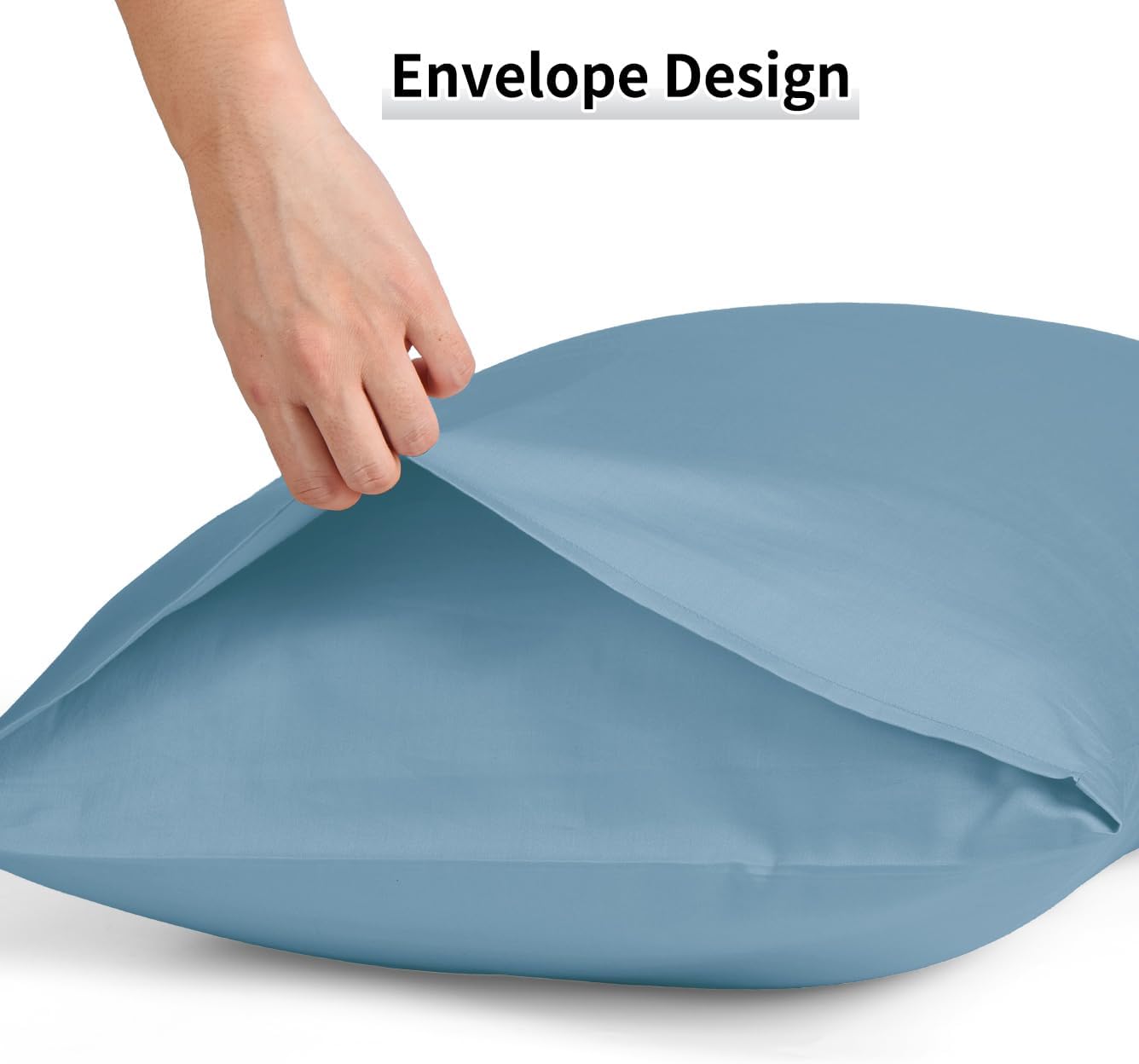 Warmstar Cotton Body Pillow Cover, 1 Pack, 600 Thread Count, 20"x54", Long Body Pillow Case Cover, Soft Breathable, Envelope Closure, Placid Blue