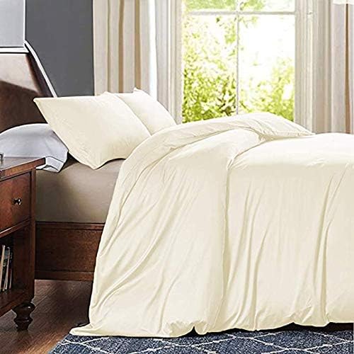 JUWENIN,Luxury Satin Pillowcase with Zipper (Silky Satin Pillow Case for Hair) Set of 2 (Standard, Beige)