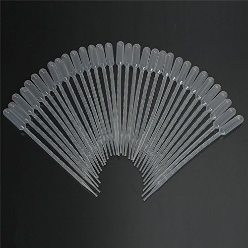 Clear White Plastic Liquid Dropper Pasteur Disposable Graduated Transfer Pipettes Pipetting 10ML(100 Pack)