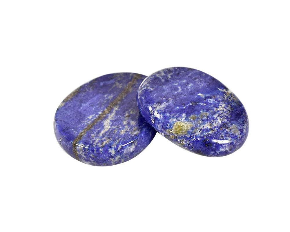 7 Pieces Natural Lapis Lazuli Healing Crystal Massage Stones Set for Professional or Home Spa (Lapis Lazuli)