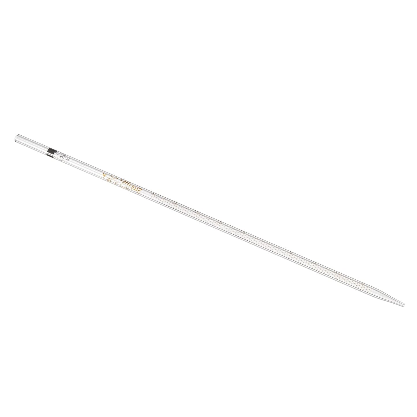 PATIKIL Graduated Dropper Pipettes, 1 Pcs 2ml Reusable Borosilicate Glass Pipette for Transfer Liquid for Laboratory, Chemistry, Clear