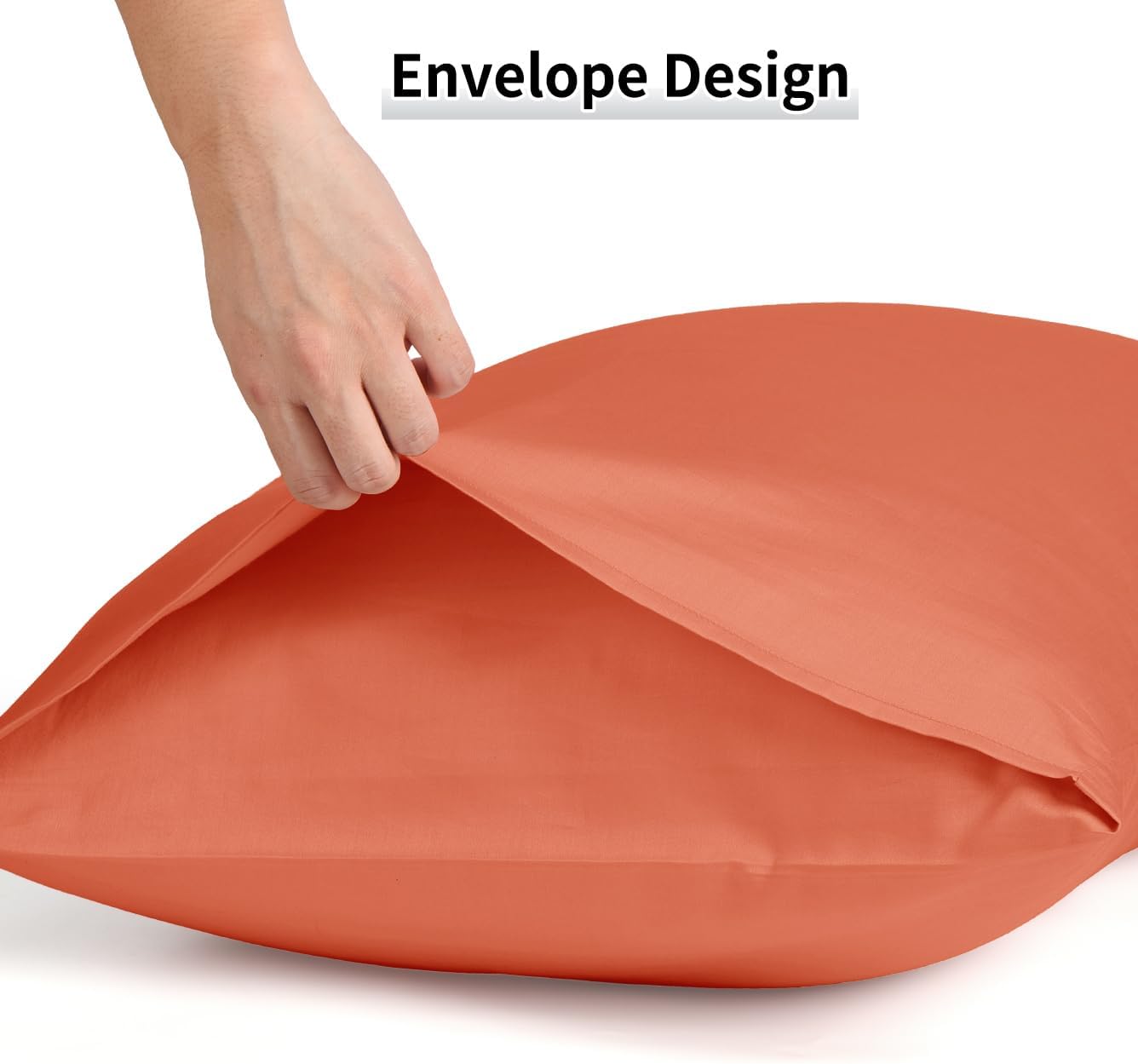 Warmstar Cotton Body Pillow Cover 1 Pack, 600 Thread Count Body Pillow case 20"x54", Long Body Pillow Case Cover Soft Breathable with Envelope Closure,Orange