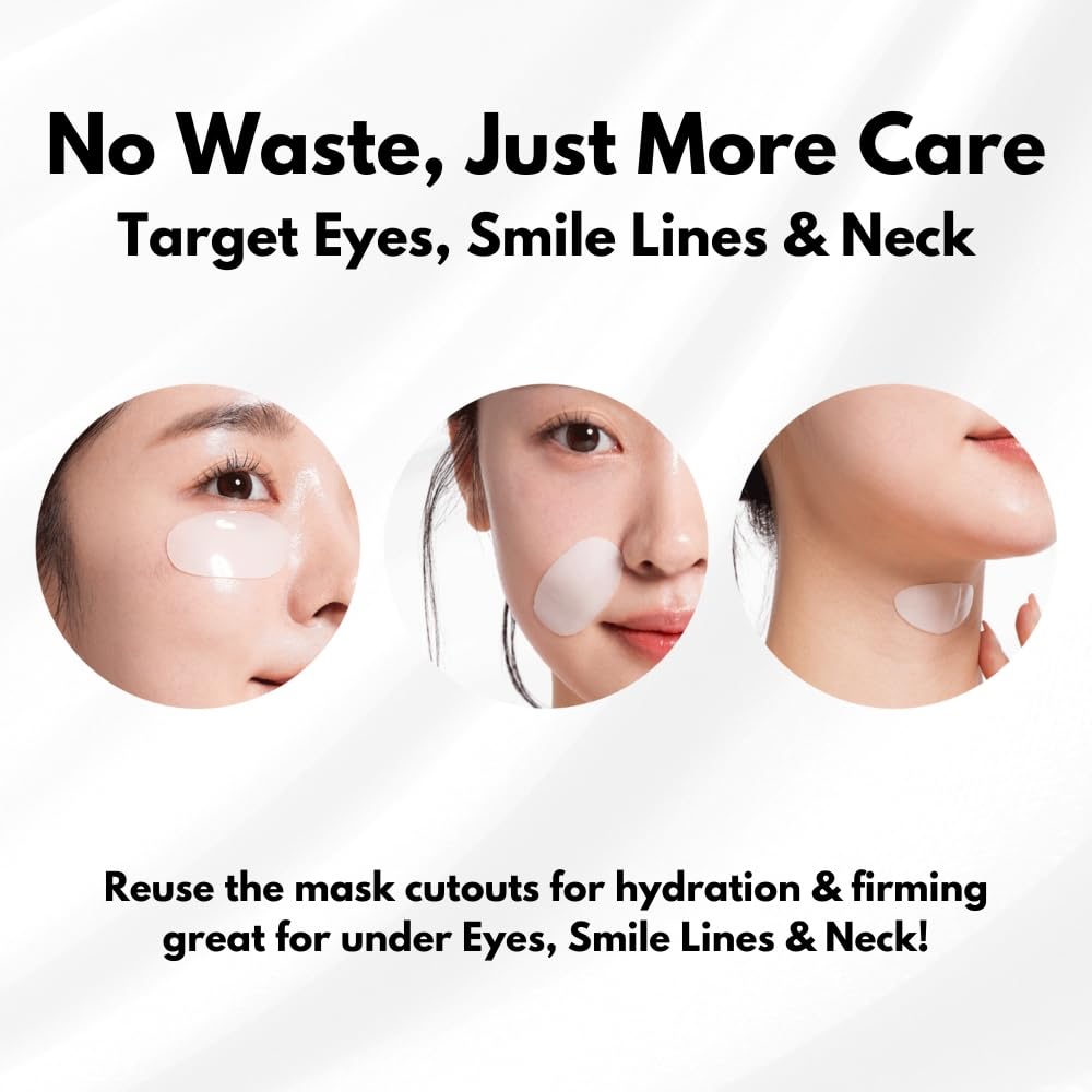 Hydrogel Collagen Korean Face Mask 5+5 EA Luxury Skin Care (AntiWrinkle, Vegan Mucin) (Variety 10)