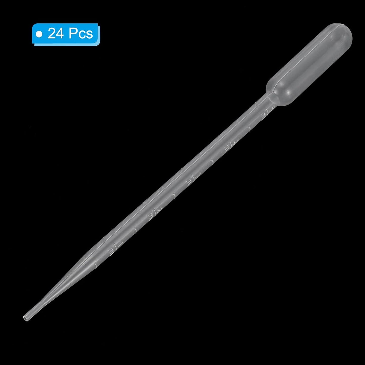 PATIKIL 5ml Pipettes Dropper, 24pcs Plastic Pipettes Disposable Pipette Transfer Pipette Calibrated Plastic Eye Dropper with Scale for Science Laboratory Resin DIY Crafts Makeup Oil