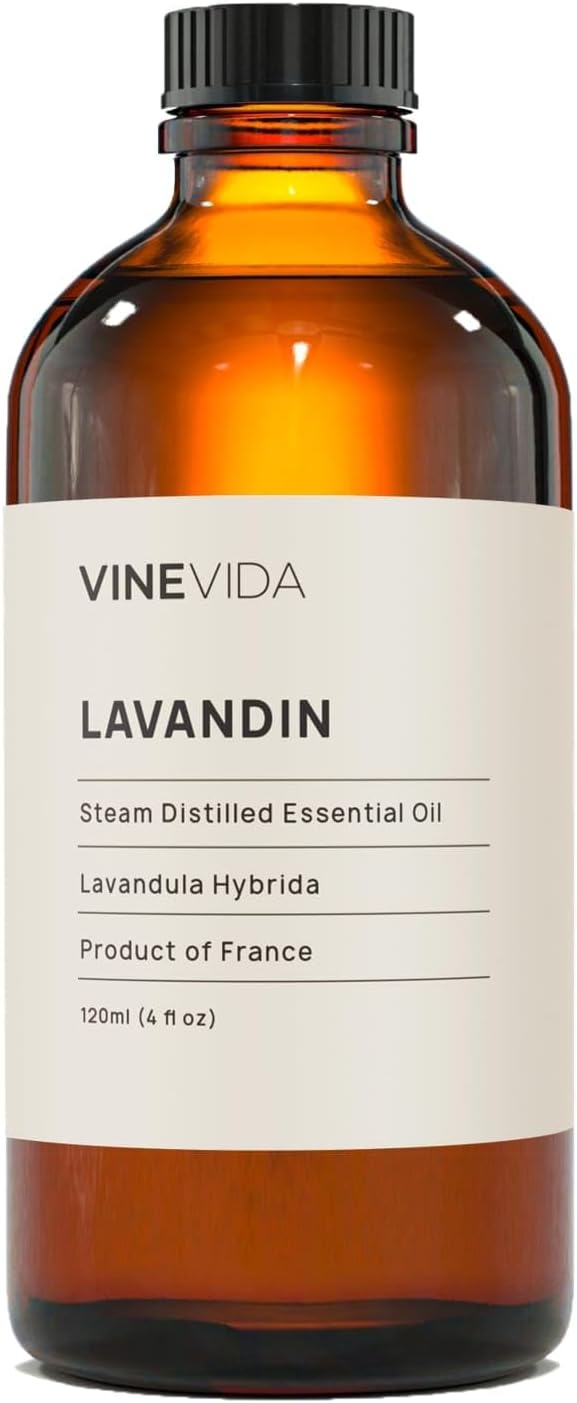 VINEVIDA Lavandin Essential Oil 4 oz - Undiluted Lavandin Oil - DIY Candle Scents for Candlemaking - Bulk Essential Oil for Soap Making Safe for Skin
