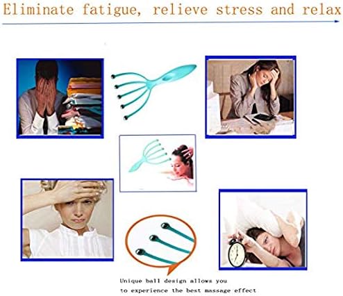 Ryoma Scalp Massager, Protable Hand Held SPA Head Massager for Deep Relaxation & Stress Reduction in The Office Home SPA Father's Day and Mother's Day Gifts Pink+Blue(2-Pack)