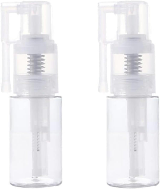 2Pcs 14ml Transparent Powder Spray Bottle,Refillable Hair Fiber Applicator, Empty Powder Cosmetics Bottles,Glitter Spray Bottle Refillables Cosmetic Spray Bottles,Refillable Containers