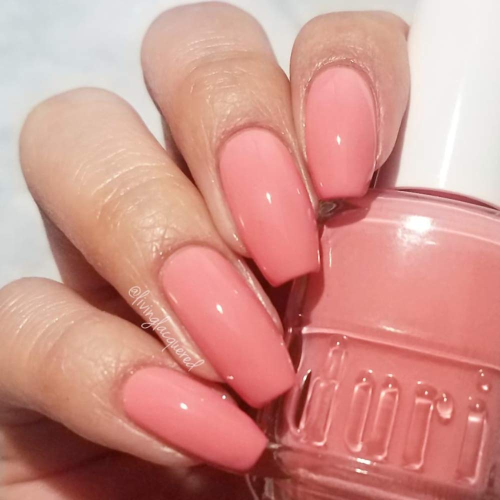 duri Nail Polish, 773 Dinner Date, Coral Pink, Full Coverage, Glossy Finish, Quick Drying, NEW Brush, 0.45 Fl Oz