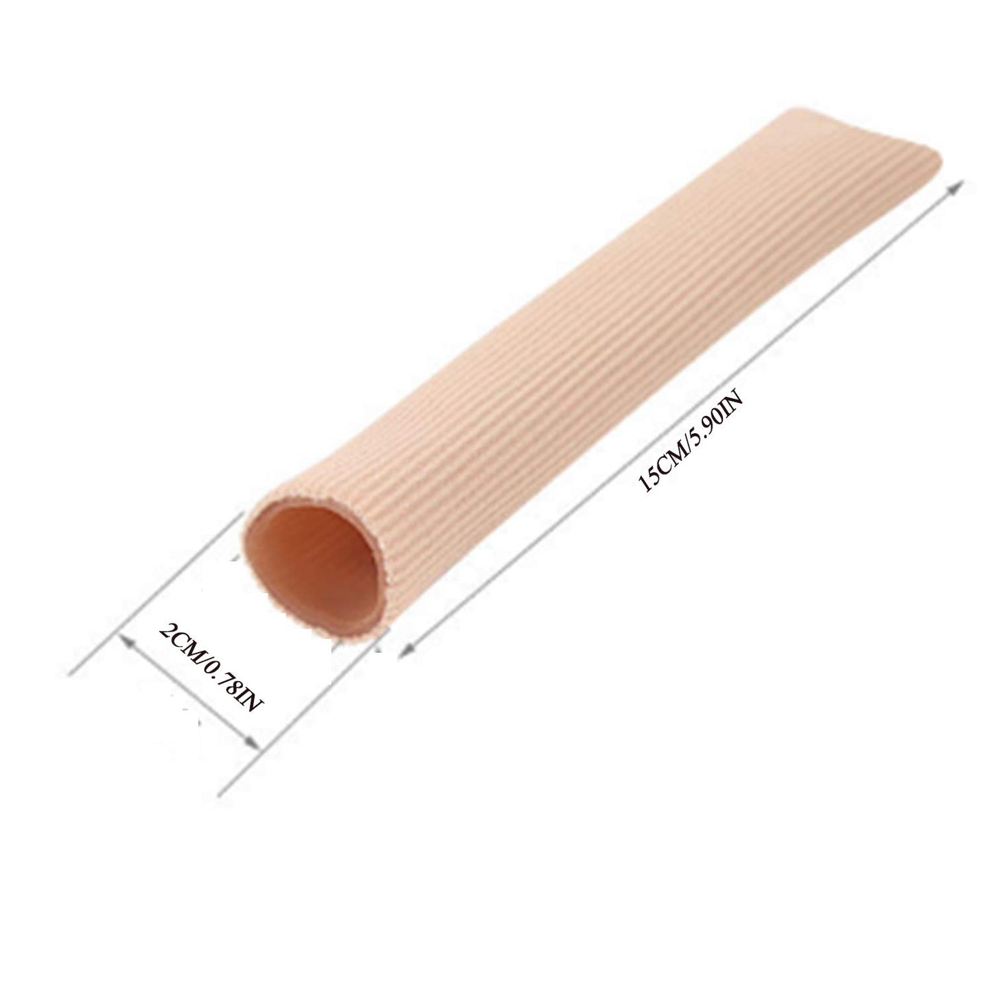 5 Pieces Toe Cushion Fabric Toe Tubes Finger Sleeves Protector with Fabric and Gel Cushion for Corns, Blisters, Calluses, Hammer Toes and Fingers Protectors (M Size)