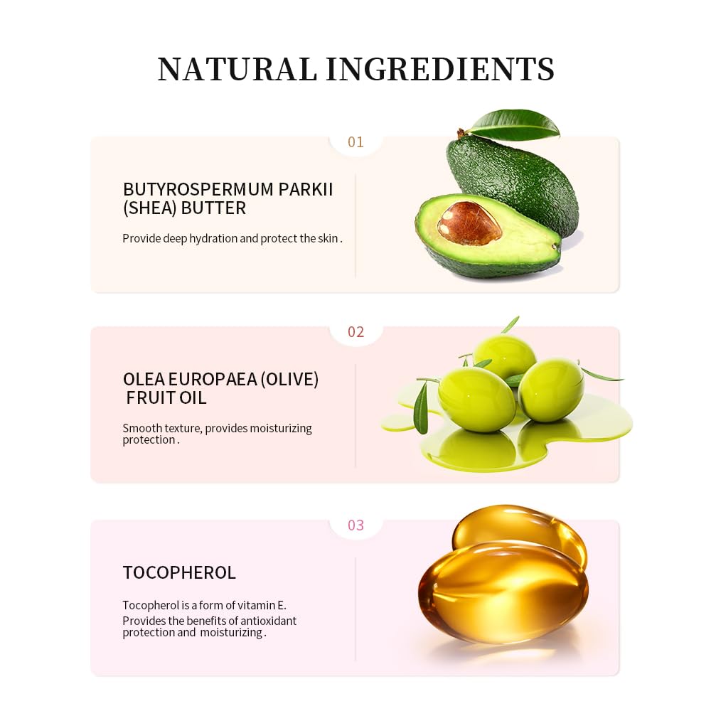 Summer Special Lip Butter Balm - Ultra-Hydrating, Nourishing Lip Care with Natural Ingredients, Shea Butter & Olive Oil, Soothes & Softens Dry Lips (#5 Cherry, 1)