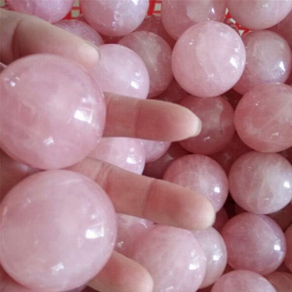 1.75" Rose Quartz Healing Baoding Balls, Pink Crystal Hand Exercise Balls for Stress Relief and Hand Therapy, Natural Quartz Sphere Gemstone Handball with Carry Pouch (Box-Packed) M14