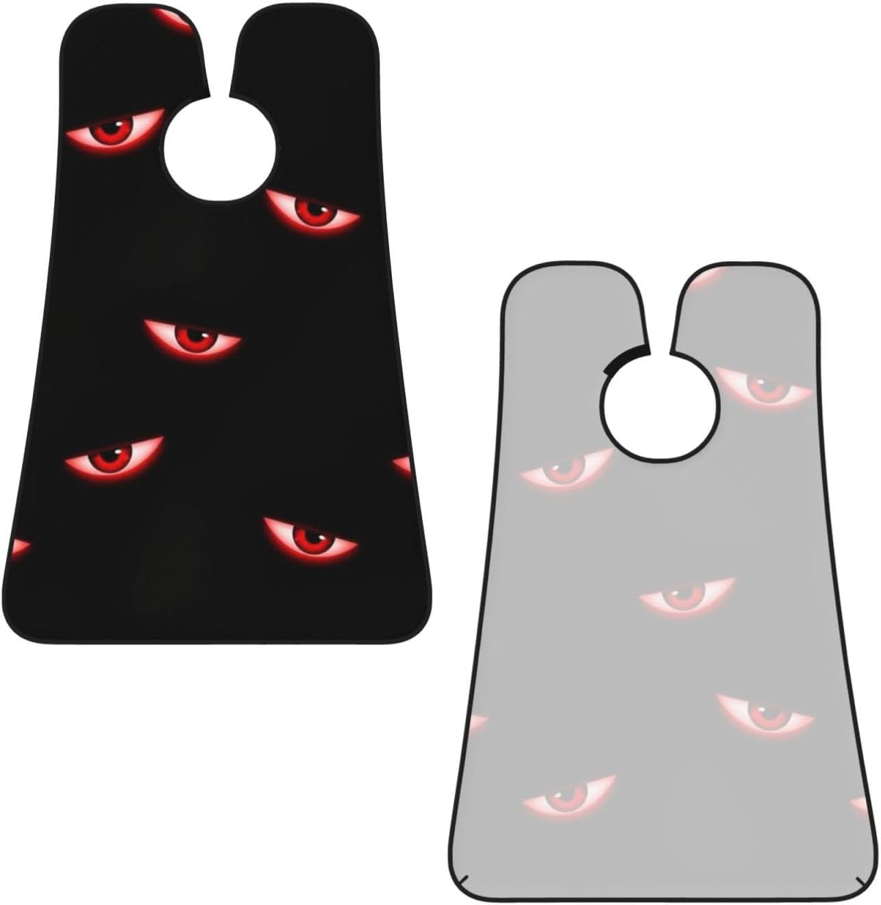 Waterproof Beard Trimming Bib, Non-Stick Hair Catcher for Men Shaving, Grooming Apron for Husband Dad, Evil Black Red Eyes Shave Bib