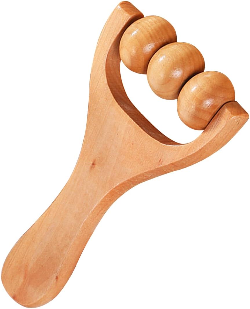Relax Massage Ball Roller,Multi Functional Handheld Wooden Total Body Massager, Wooden Roller Massager Tool,1 Pieces.