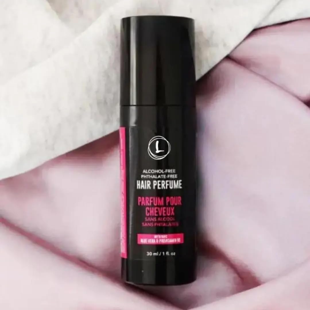Love Ur Curls Hair Perfume Mist Spray, Signature Scent Fragrance, Notes of Vanilla Musk, Warm Amber, Fruity Peach Blend, Refresh Hair, for all Hair Types, Vegan, and Alcohol Free