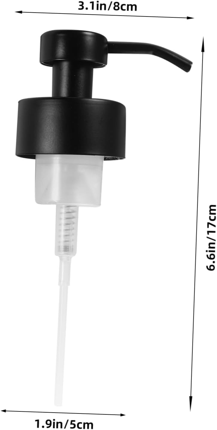 2pcs Soap Dispenser Pump Replacement Threaded Foaming Shampoo Lotion Pump Head Stainless Steel for Bottles of Soap Shampoo and Conditioners