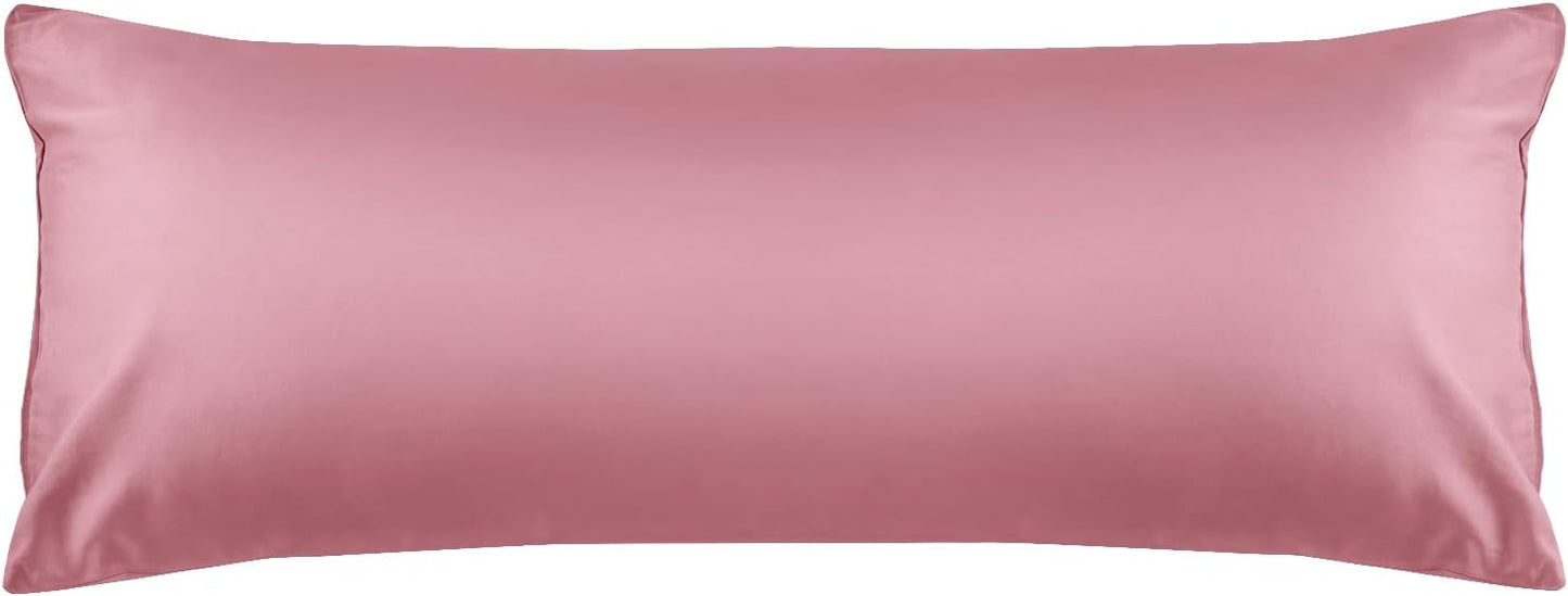 Warmstar Cotton Body Pillow Cover 1 Pack, 600 Thread Count Body Pillow case 20"x54", Long Body Pillow Case Cover Soft Breathable with Envelope Closure,Lotus Pink