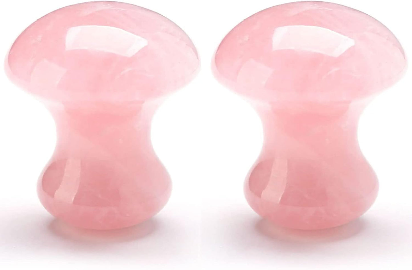 gemshan Mushroom Gua Sha, Rose Quartz Mushroom Massage Tool for Muscle Relaxing Women Facial Skin Care