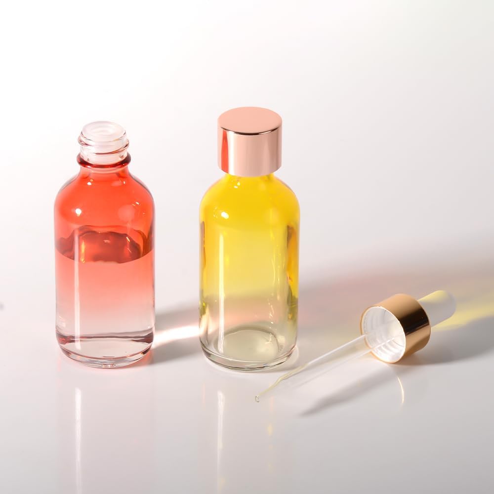 24 Pack, 2oz Glass Dropper Bottle Oil Bottles for Hair, Tincture Bottles with Dropper, Glass Bottle with Dropper