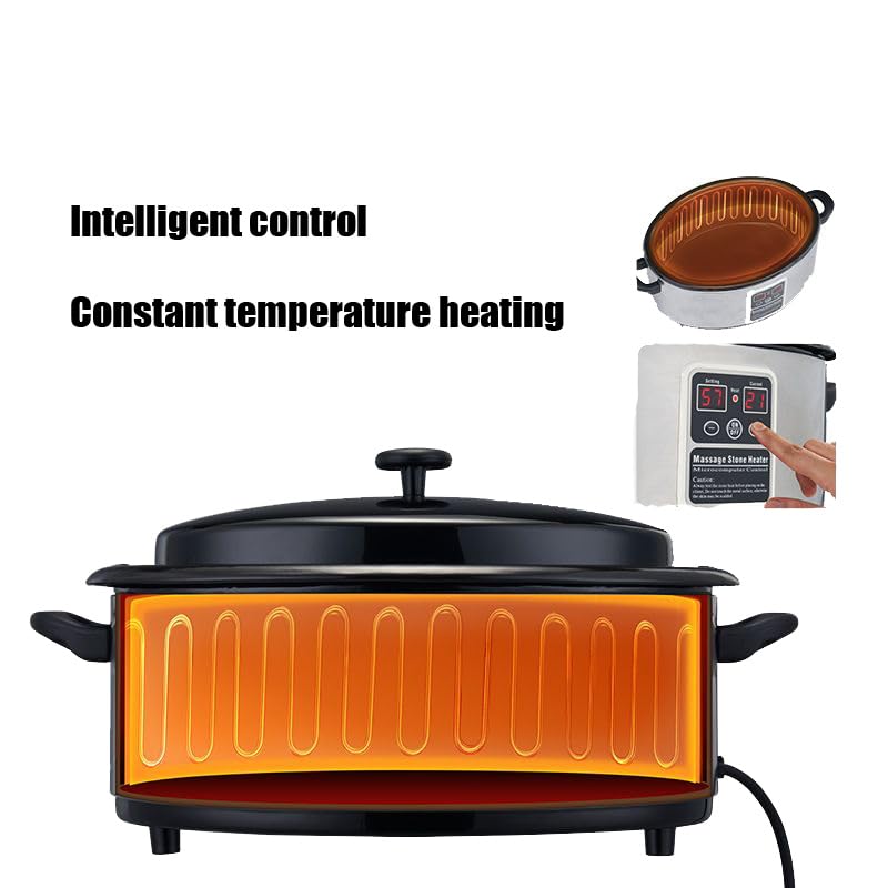 Massage Stones Warmer Hot Stone Heater - 6 Quart Adjustable Temperature Control Heating Device (KA-6QD)