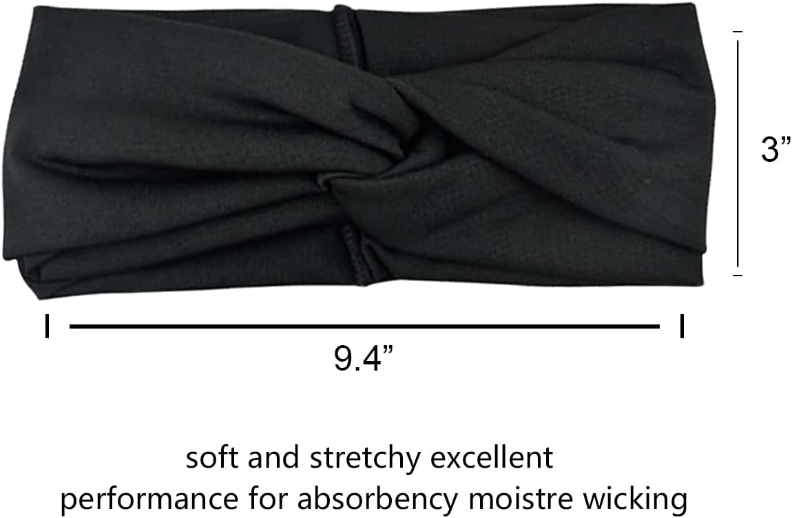 DRESHOW 8 Pack Headbands for Women Yoga Knotted Headbands Elastic Criss Cross Hair Accessories Sports Head Wrap Non Slip