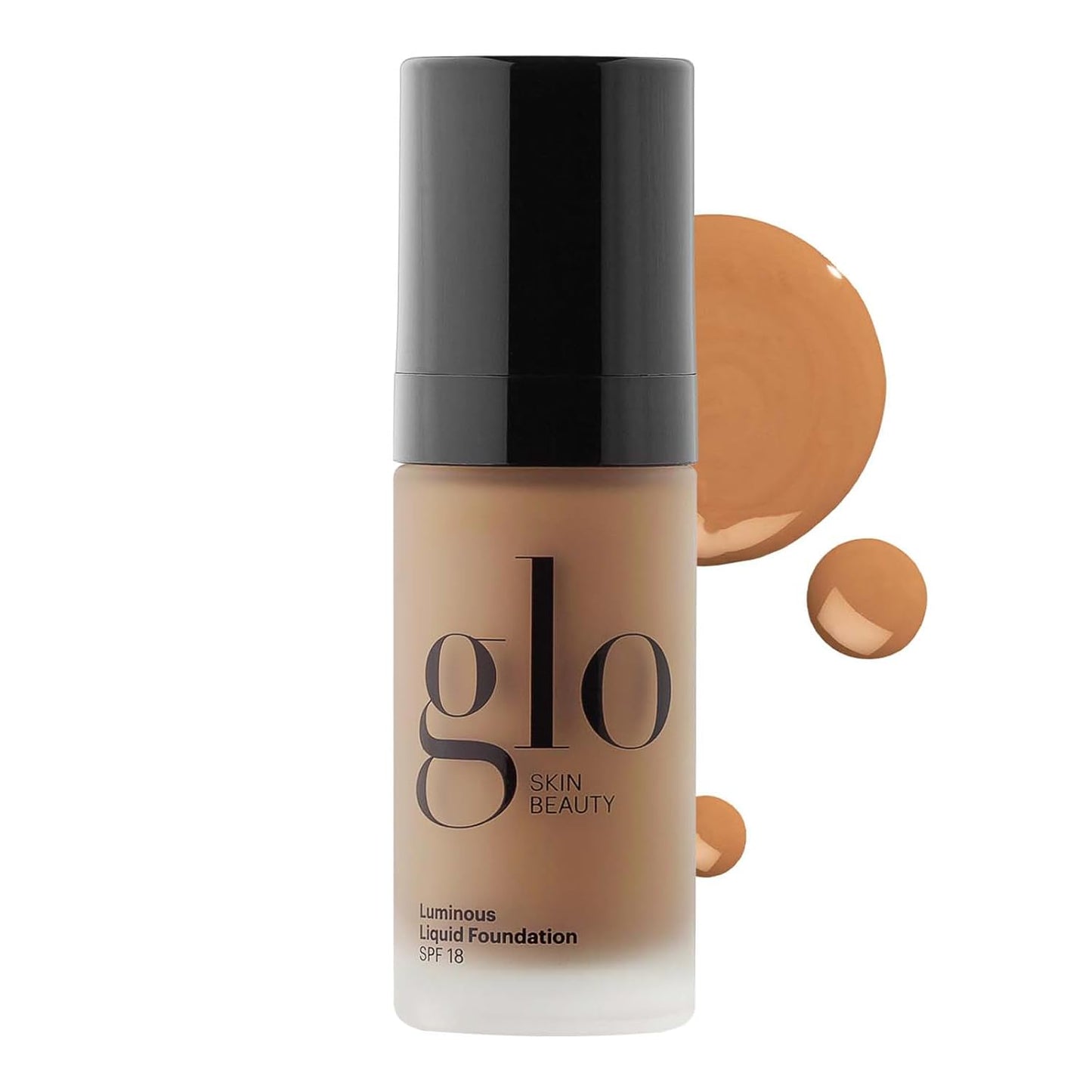 Glo Skin Beauty Luminous Liquid Mineral Foundation Makeup with SPF 18 (Caramel) - Improves Uneven Skin Tone, Smooths & Corrects Imperfections, Sheer to Medium Coverage, Dewy Finish