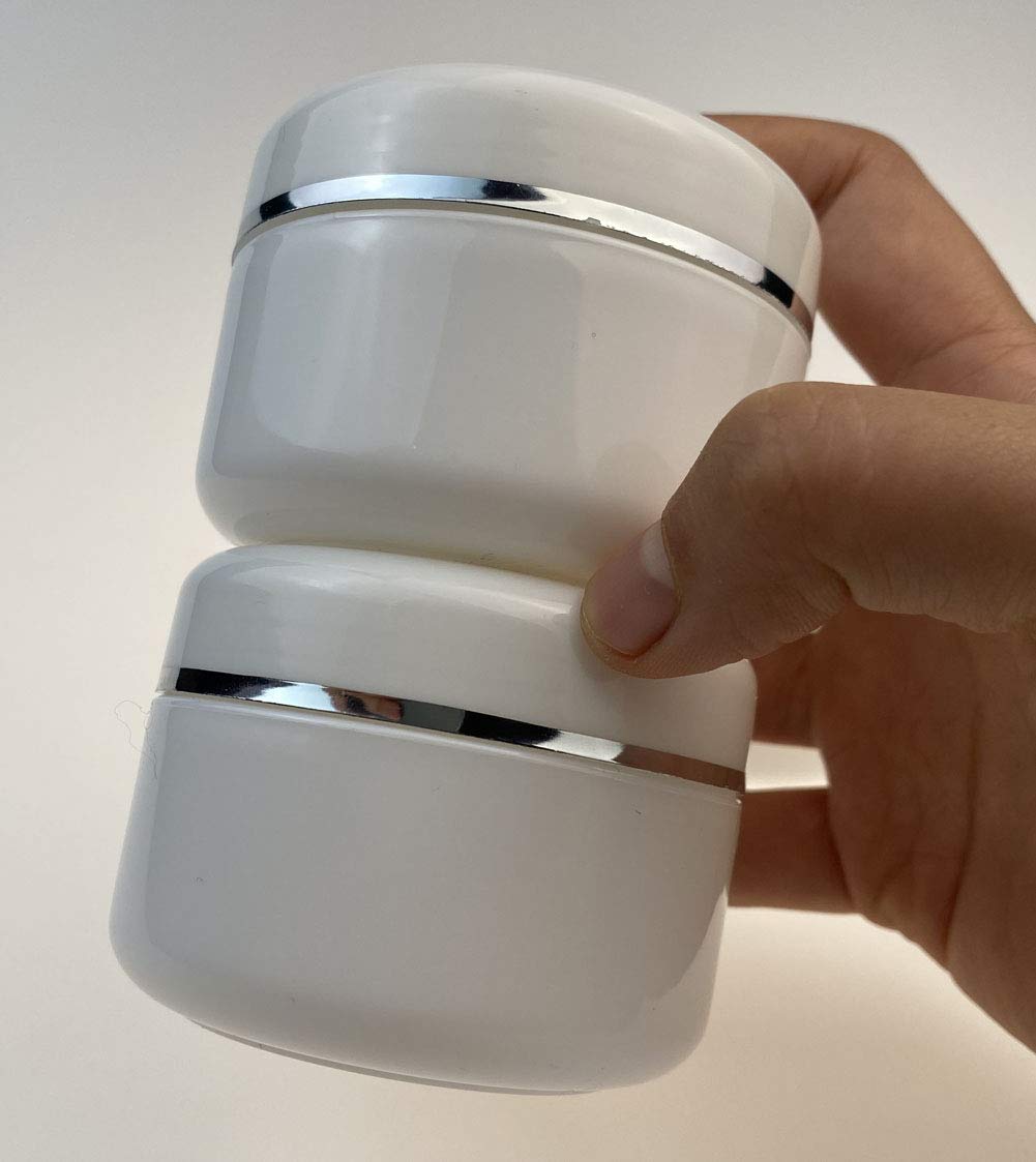 6PCS White Plastic Creams Jar with Inner Liners and Lid Empty Refillable Cosmetic Face Lotions Ointments Bottles Containers Lip Balm Storage Scrub Lotions Dispenser Jars Pots(250ML/8.45OZ)