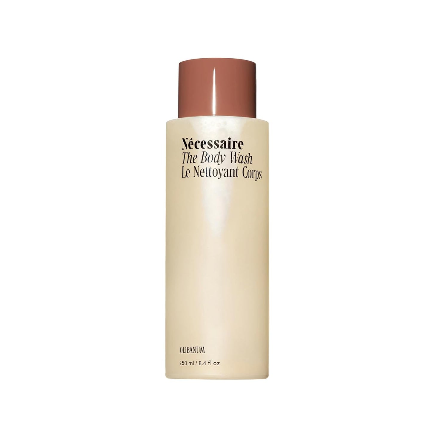 Nécessaire The Body Wash Olibanum. Natural Body Wash for Women + Men. Radiance Cleanse. Multi-Enzyme Gel Cleanser for Dull Skin. Notes of Vanilla, Fig Leaf, and Cassis Buds. 8.4 Fl Oz.