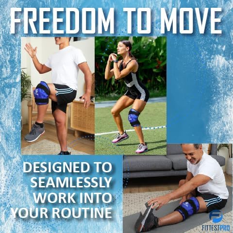 Knee Ice Pack Wrap (XL) for Pain Relief, Reusable Hot and Cold Therapy Wrap for Swelling, Recovery, and Therapy for Arthritis, Meniscus Tear and ACL