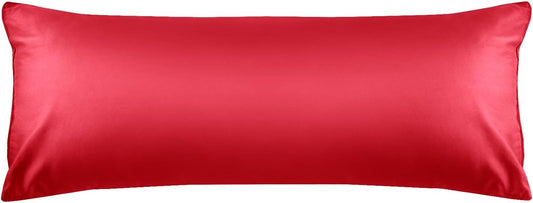 Warmstar Cotton Body Pillow Cover 1 Pack, 600 Thread Count Body Pillow case 20"x54", Long Body Pillow Case Cover Soft Breathable with Envelope Closure,Red