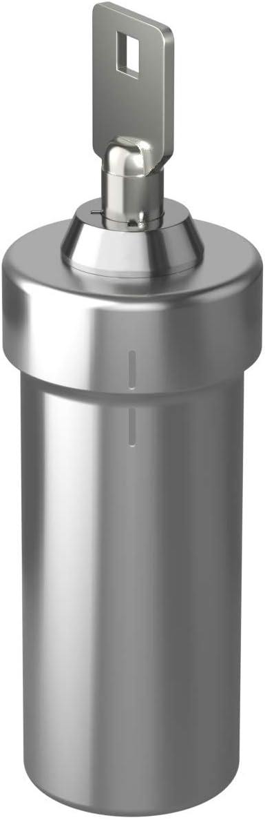 Ezy Dose Pill Box and Medicine, Vitamin Container, Safe for Money & Travel Items, Stainless Steel, 2 Keys with Lock