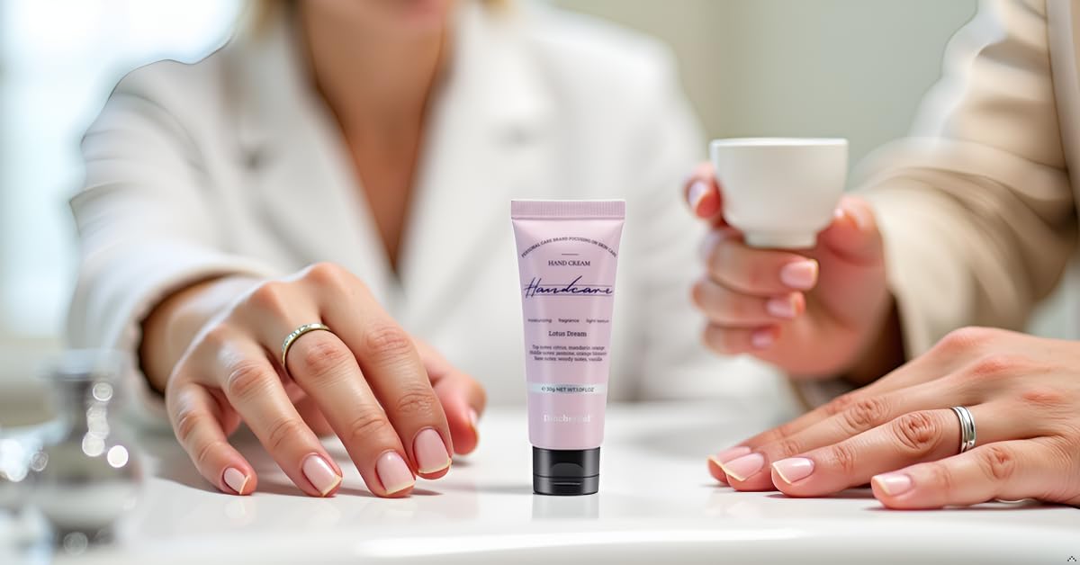 6 Pack Travel Size Hand Cream Set - 1 oz Moisturizing Lotion for Dry Cracked Hands, Lotus Dream Scented Hand Lotion Gift for Women, Nurses, Teachers, Bridesmaids Gifts