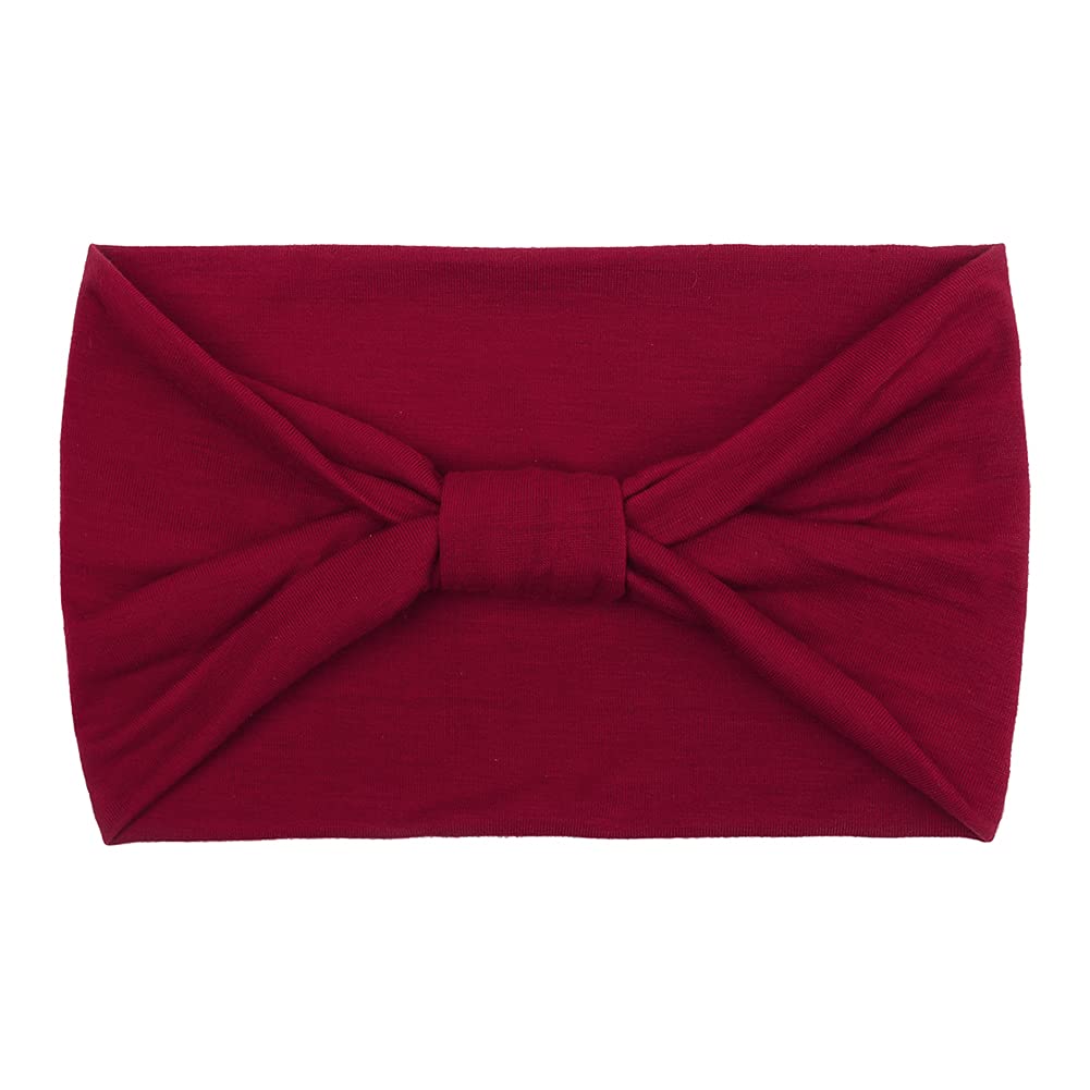 Wide Headbands for Women Black Stylish Head Wraps Boho Thick Hairbands Large African Sport Yoga Turban Headband Hair Accessories (Pack of 4)