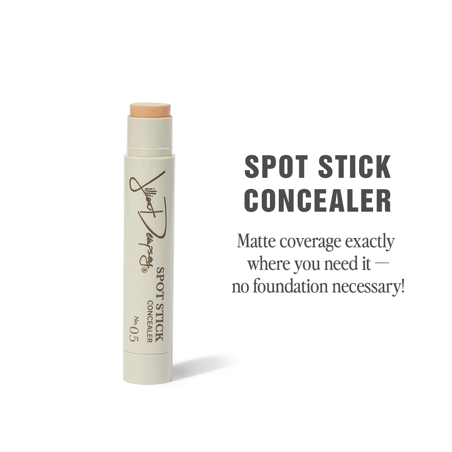 Jillian Dempsey Spot Stick Concealer | Easy Blending Matte Concealer for Blemishes & Uneven Skin Tones | Shade No. 05: Light-Medium with Peach Undertones