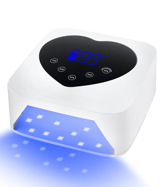 UV Nail Lamp, HUGMAPLE 72W UV Light for Gel Nails with 5 Timer Setting, Touch Control & Auto Sensor, Cordless Rechargeable Fast Dryer, Professional Led Curing Lamp for Salon & Home